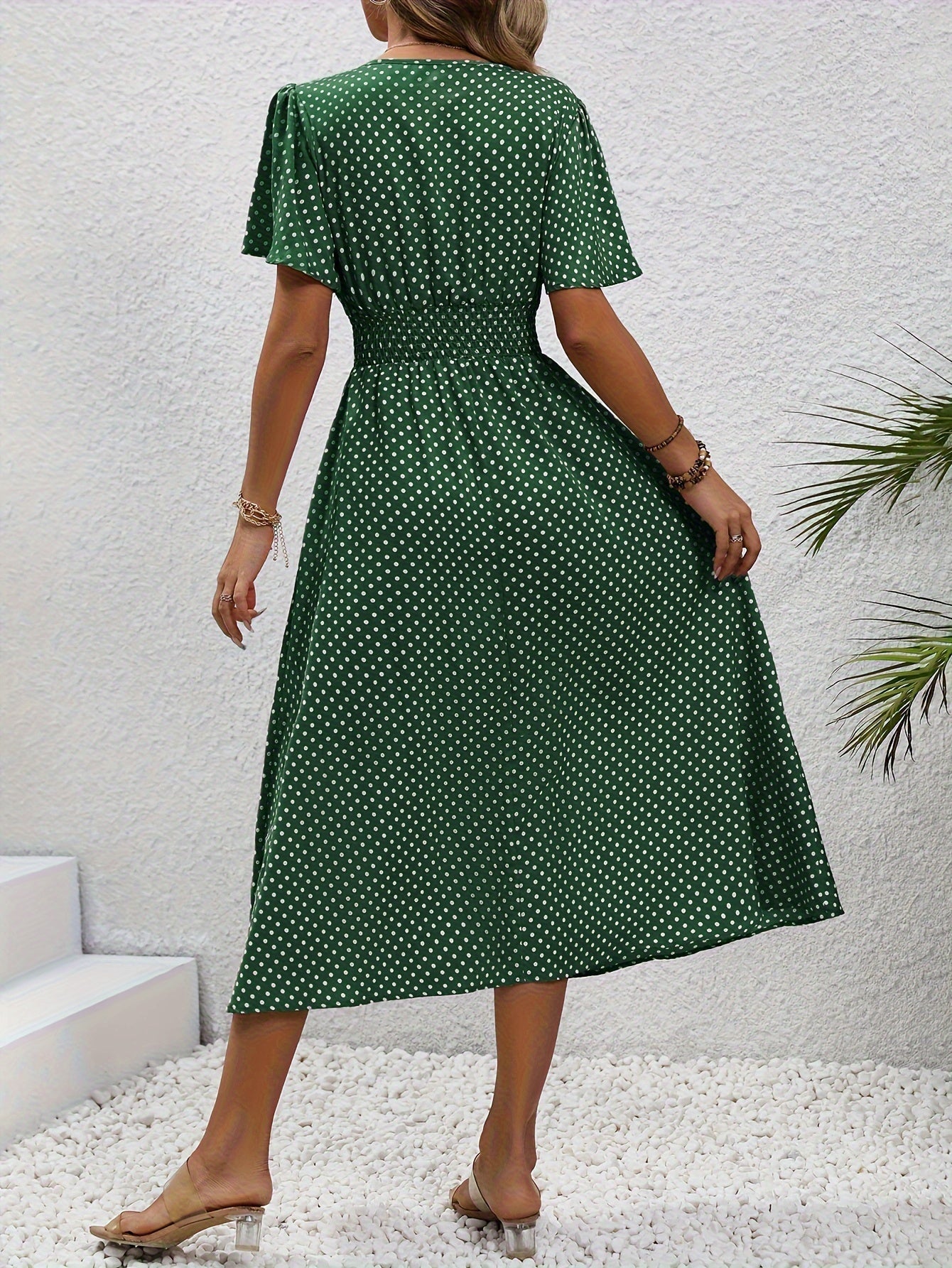 Nathalie – Polka Dot Midi Dress