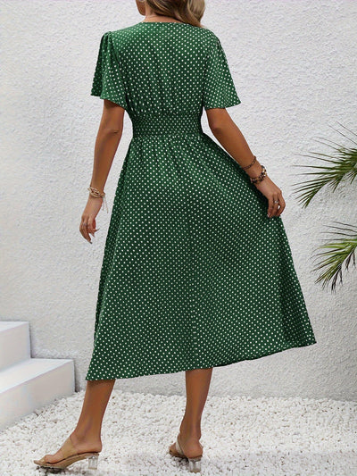 Nathalie – Polka Dot Midi Dress