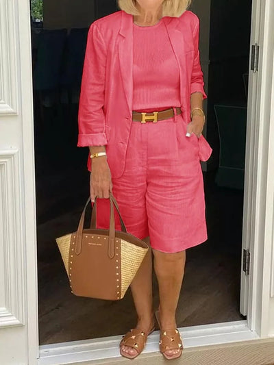 Blazer and shorts – a two-piece casual set