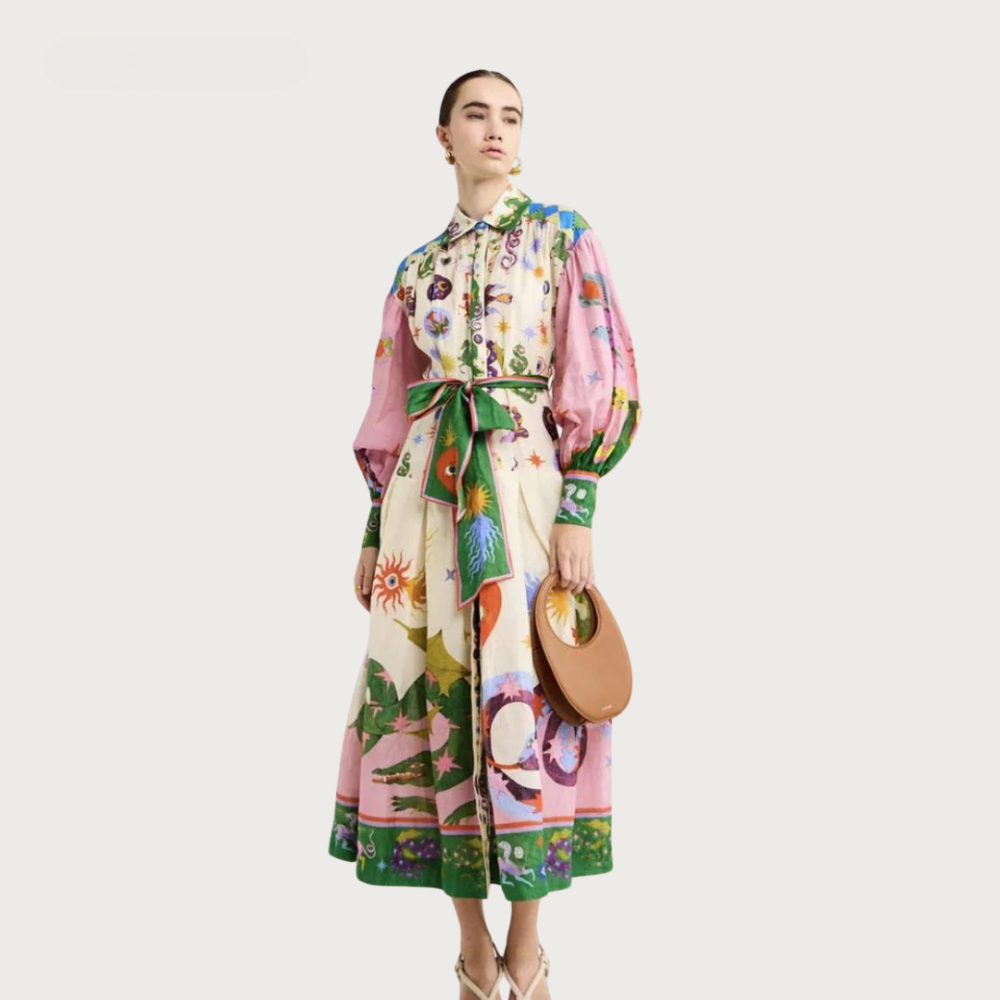 Teresa – Statement Print Maxi Dress