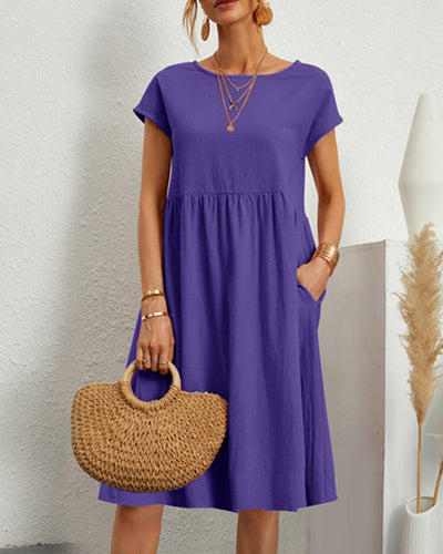 Jane™ - Classic & Comfortable Loose Dress with Round Neckline