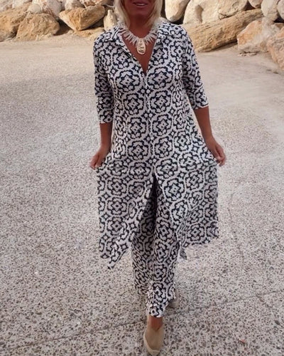 Elisha – Printed Two-Piece Tunic Set