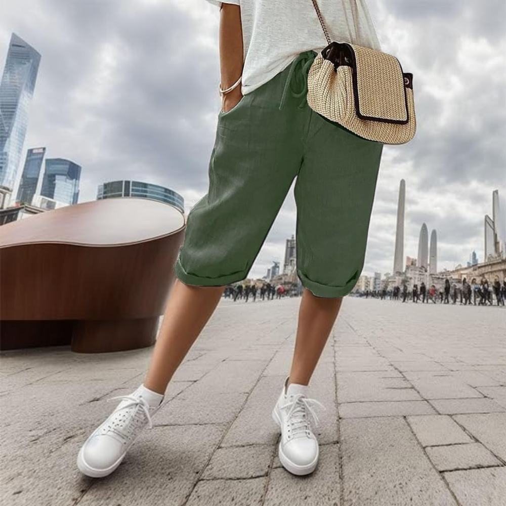 Rose | Cotton Linen Ladies Shorts