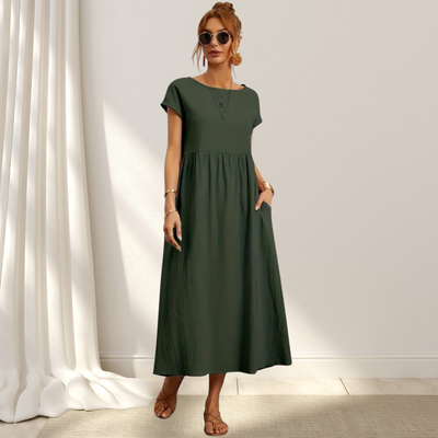 Clio™ – Elegant Summer Dress – Light, Flattering & Covers the Stomach