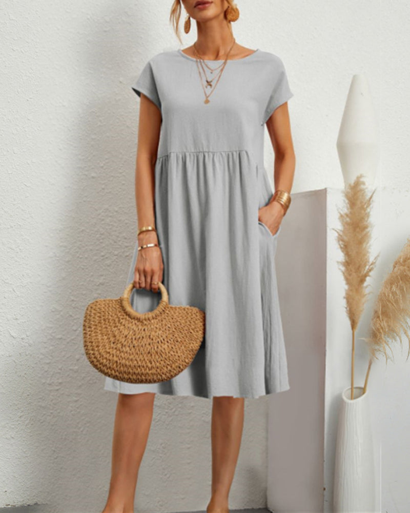 Jane™ - Classic & Comfortable Loose Dress with Round Neckline