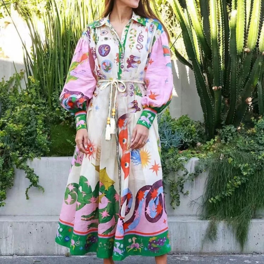 Teresa – Statement Print Maxi Dress