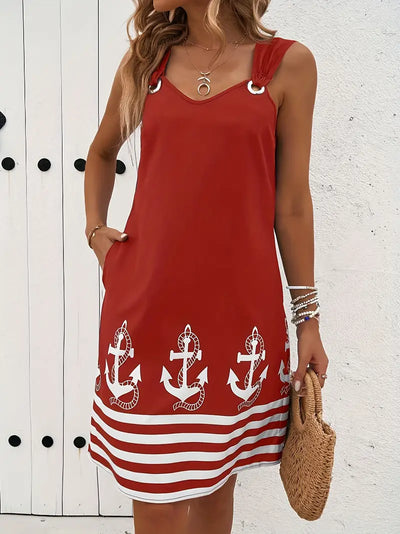 Faith – Nautical Ring Strap Dress