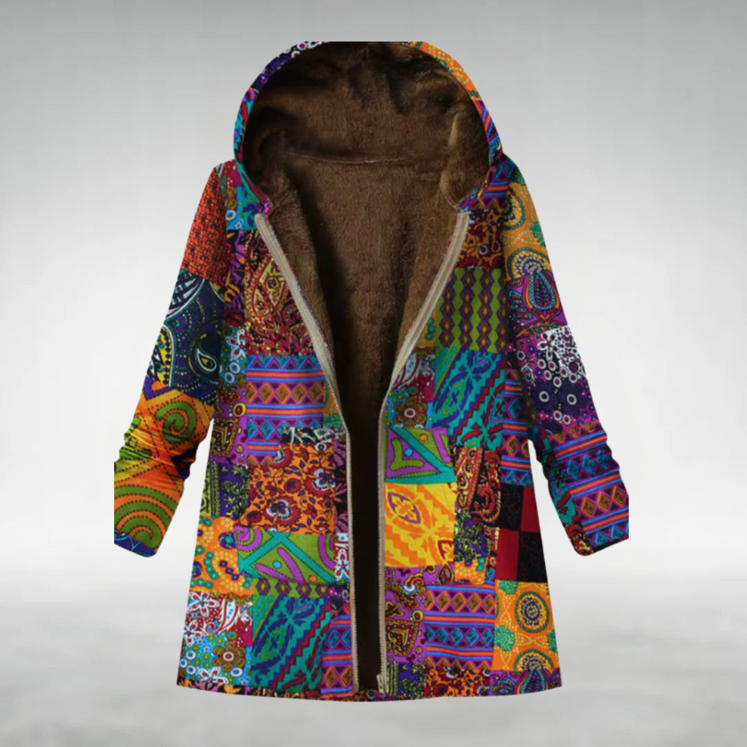 Emily – Floral Hooded Winter Coat