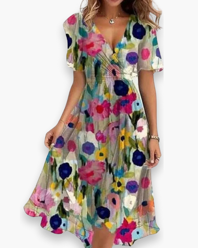 Frances - Ladies Casual Boho Midi Dress