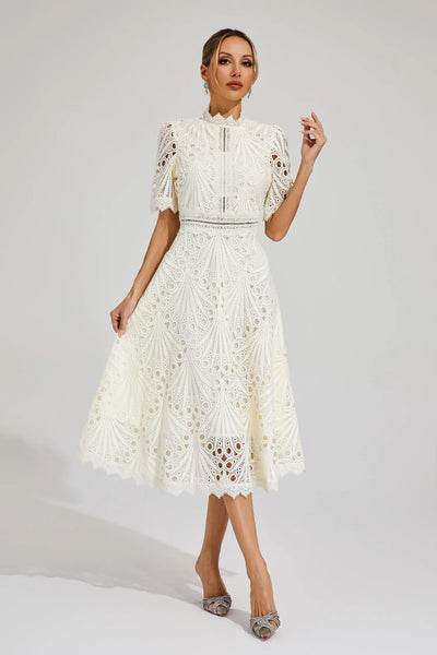 Hallie - Lace Midi Dress