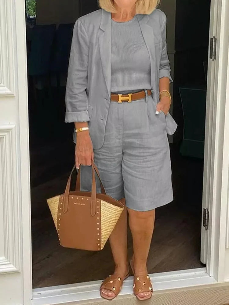 Blazer and shorts – a two-piece casual set