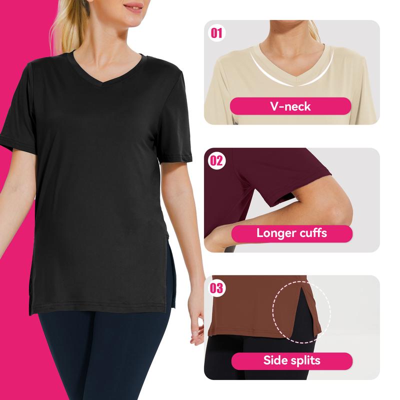 Meghan – V-Neck Short Sleeve Tee Set (3-Pack)