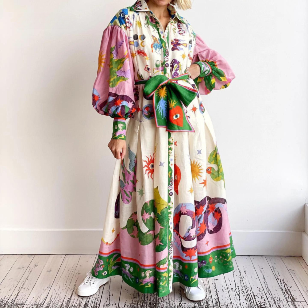 Teresa – Statement Print Maxi Dress