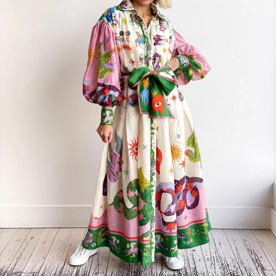 Teresa – Statement Print Maxi Dress