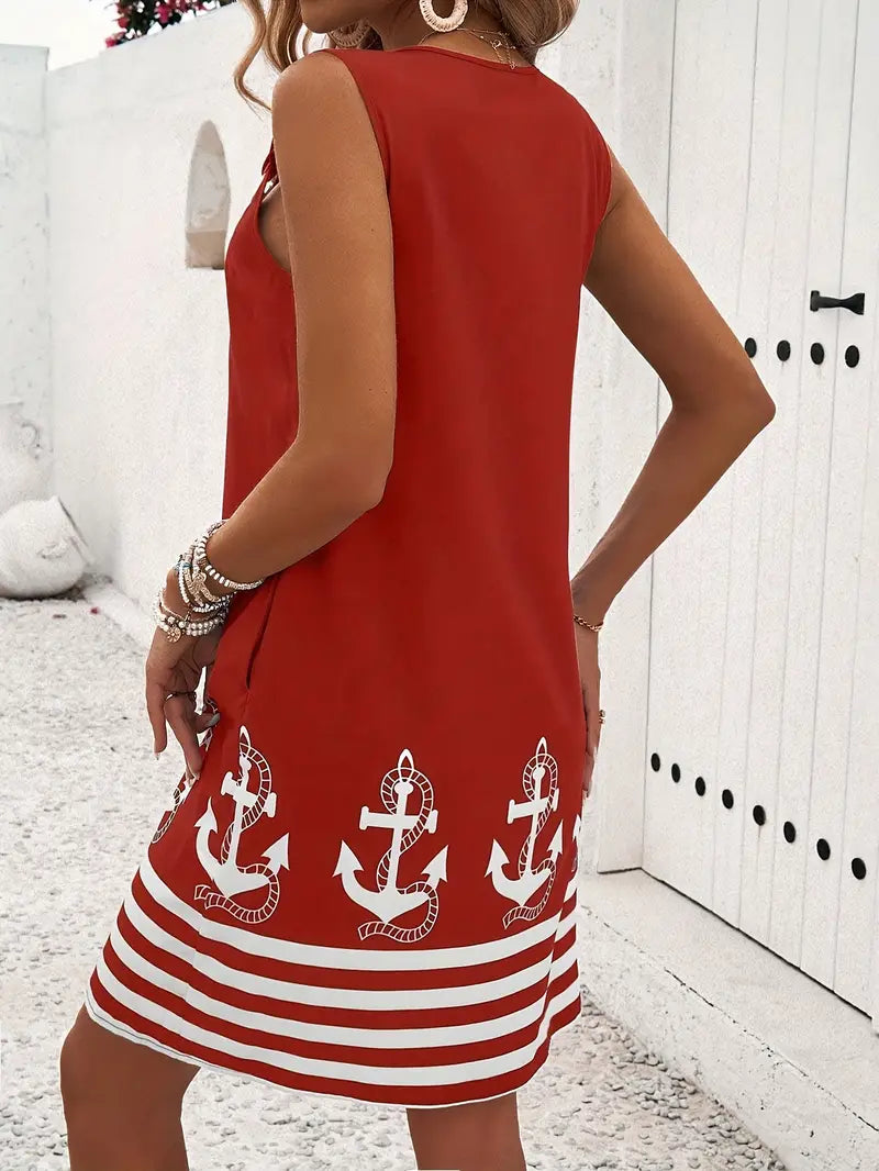 Faith – Nautical Ring Strap Dress