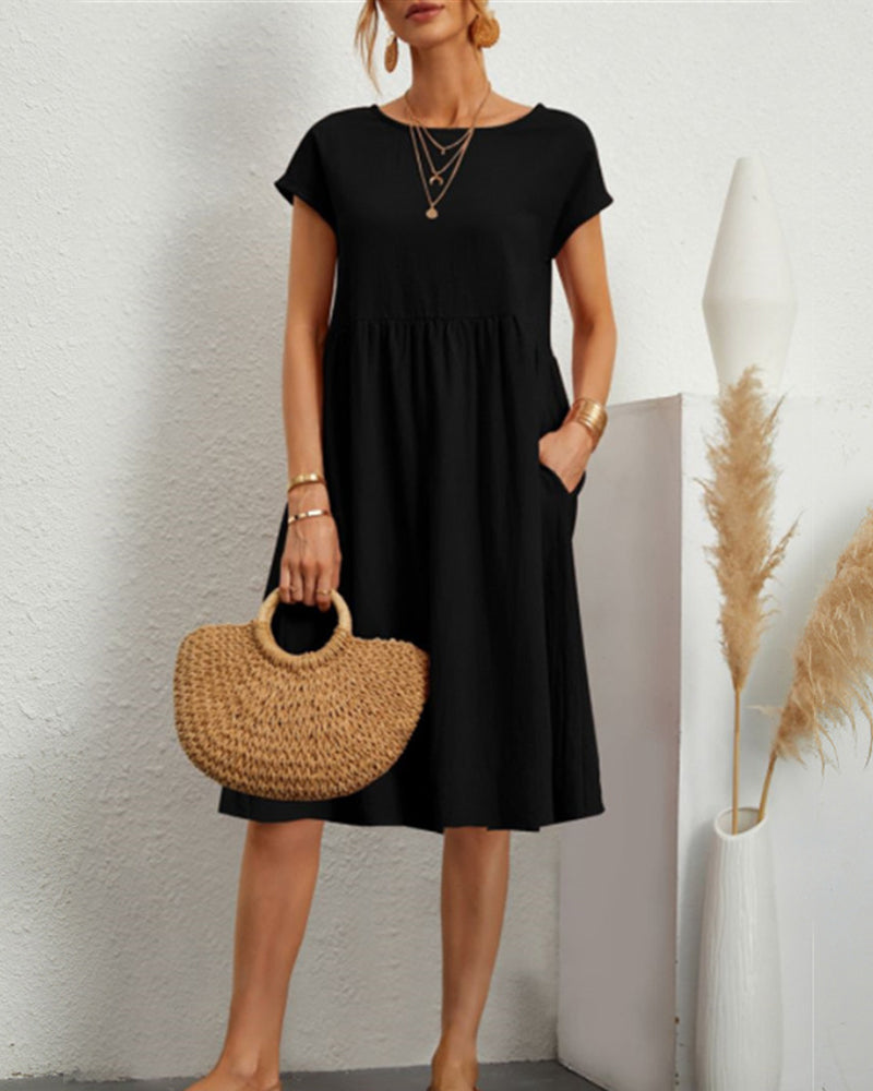 Jane™ - Classic & Comfortable Loose Dress with Round Neckline