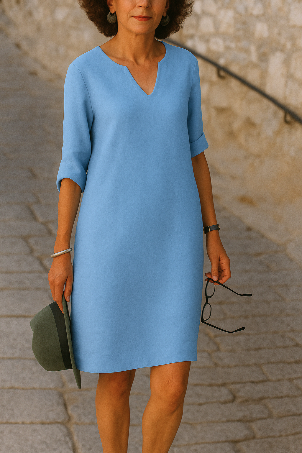 Lira – V-Neck Shift Dress