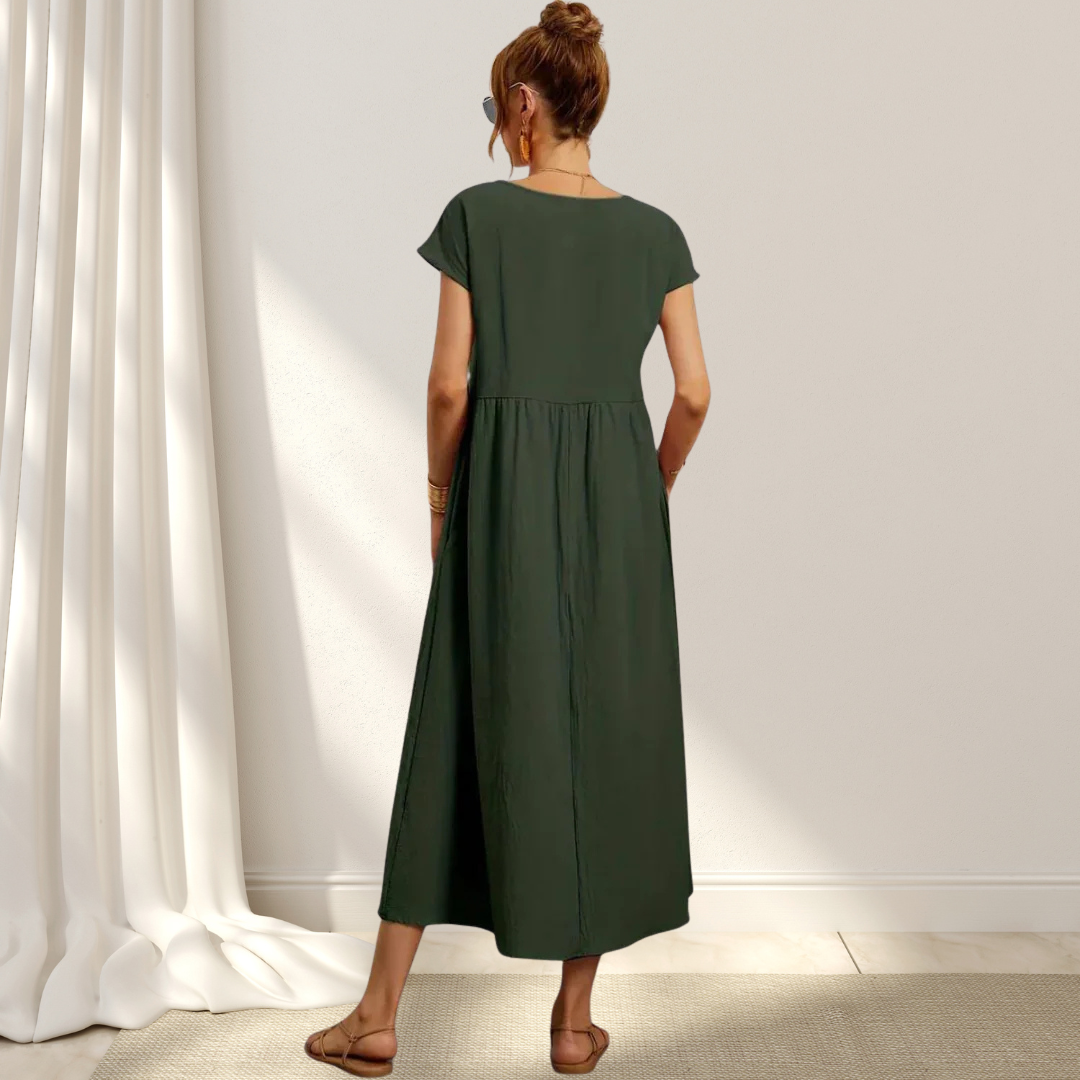 Clio™ – Elegant Summer Dress – Light, Flattering & Covers the Stomach