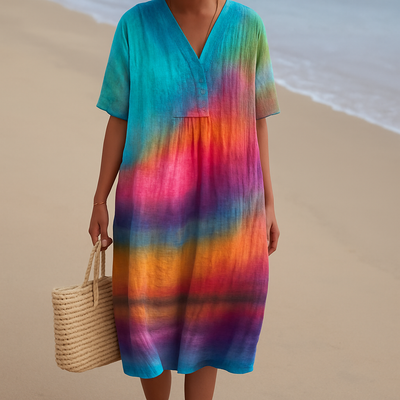 SOLÈNE | Sunset Tie-Dye Dress