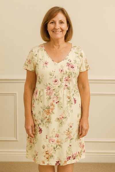 Elizabeth - Comfortable Floral Print Dress