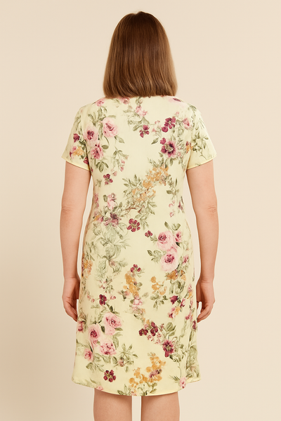 Elizabeth - Comfortable Floral Print Dress