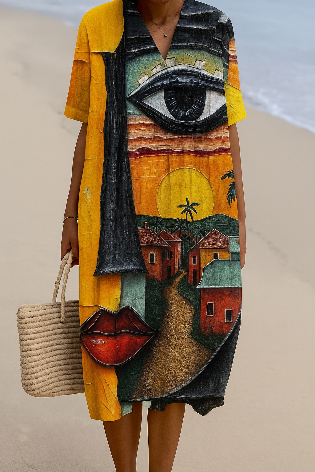 The Dreamscape Vista – Art-Inspired Dress