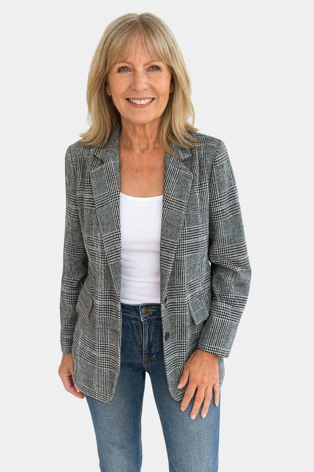 Abby - Classic Checked Blazer