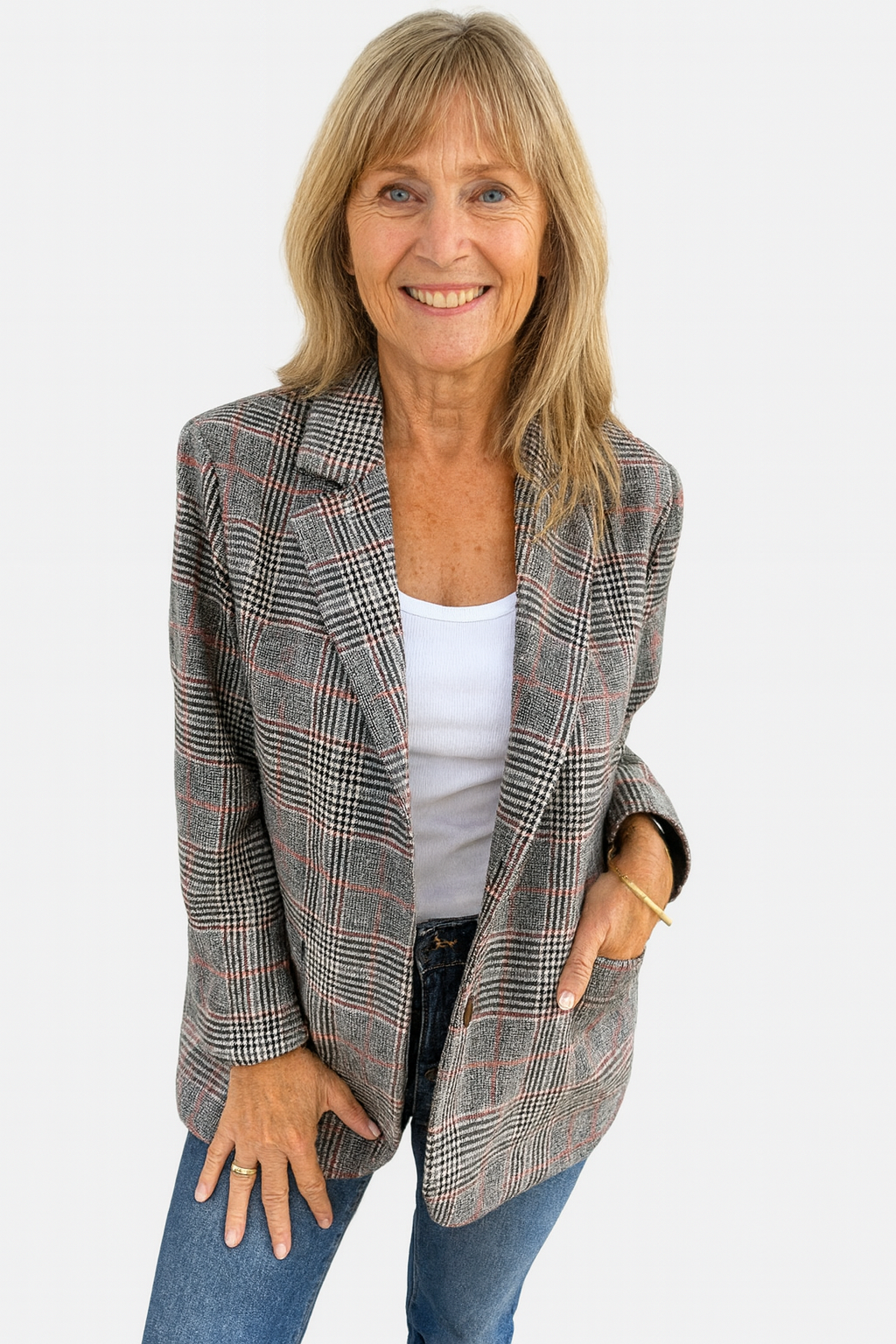 Abby - Classic Checked Blazer