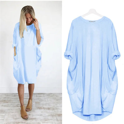 Erin - Rolled Sleeve Dress