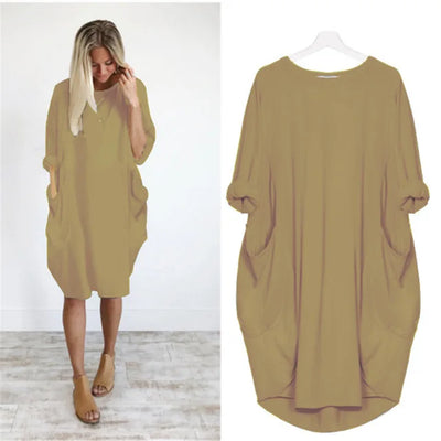 Erin - Rolled Sleeve Dress