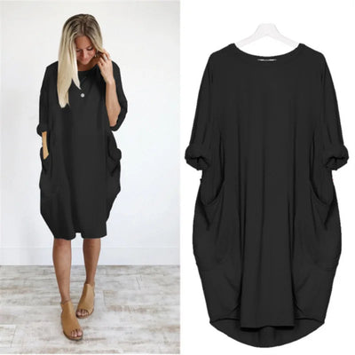 Erin - Rolled Sleeve Dress