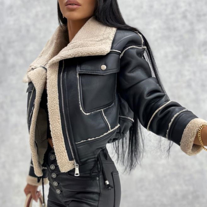 Bellamy – Shearling-Lined Cropped Jacket