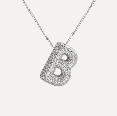 Savannah | Diamond Bubble Letter Necklace