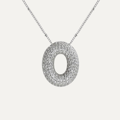Savannah | Diamond Bubble Letter Necklace