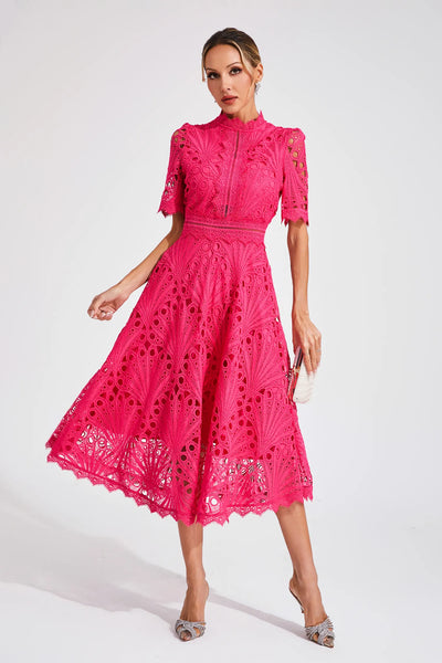 Hallie - Lace Midi Dress