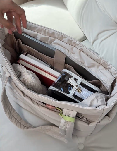 Jenina – Quilted Canvas Tote Bag