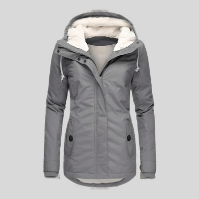 Catherine - Waterproof Long Jacket with Hood and Lining