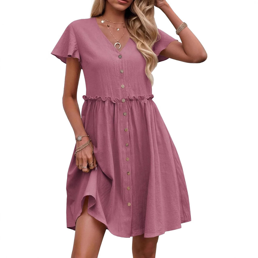 Liliosa – Button-Down Short Sleeve Dress