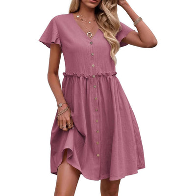 Liliosa – Button-Down Short Sleeve Dress