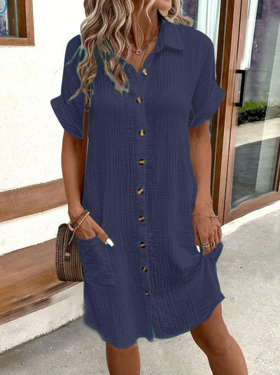 Amarae – Button-Down Pocket Shirt Dress