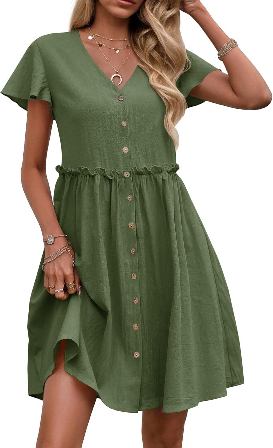 Liliosa – Button-Down Short Sleeve Dress