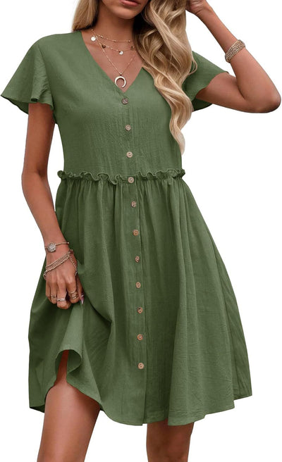 Liliosa – Button-Down Short Sleeve Dress