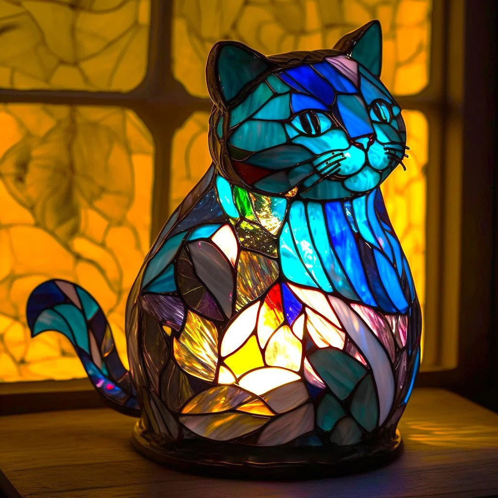 Nala | Magical Lamp for Cats in Colored Glass