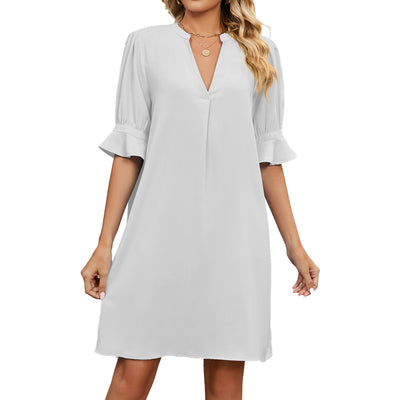 Morven – Ruffle Sleeve Shift Dress