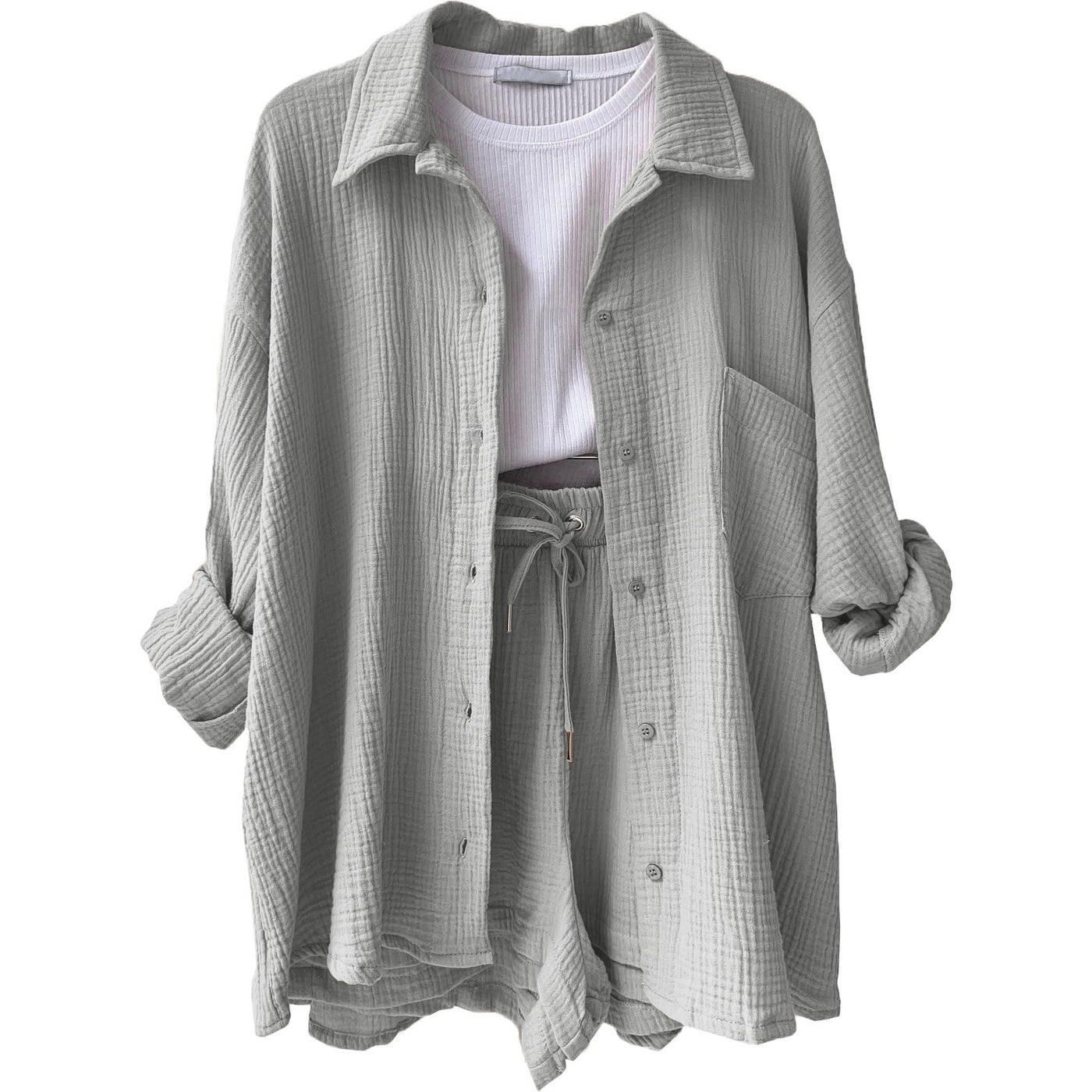 Blue – Textured Two-Piece Lounge Set
