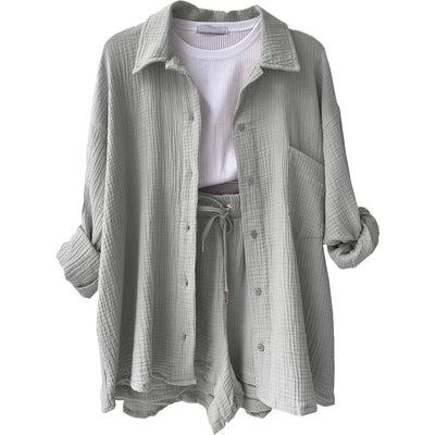 Blue – Textured Two-Piece Lounge Set
