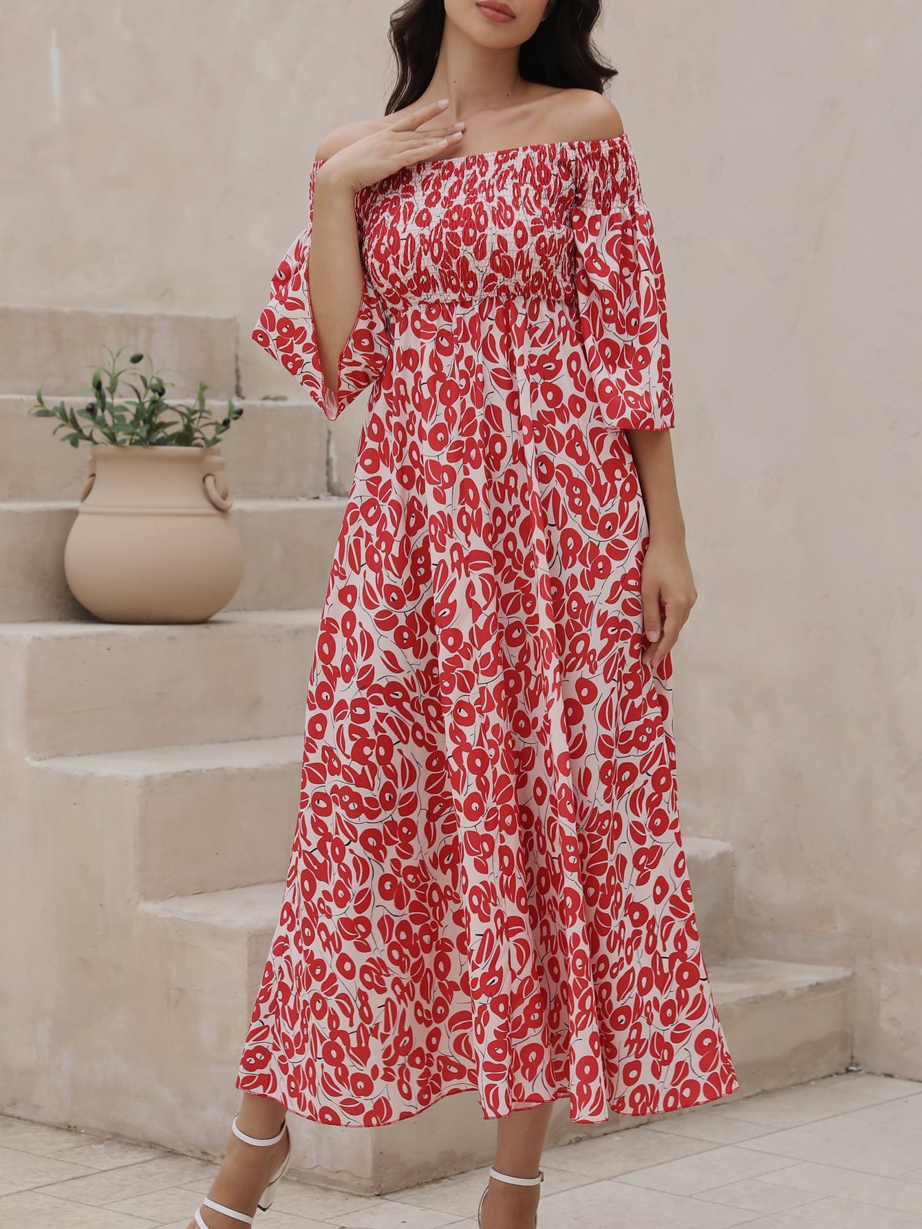 Honoria – Off-Shoulder Maxi Dress