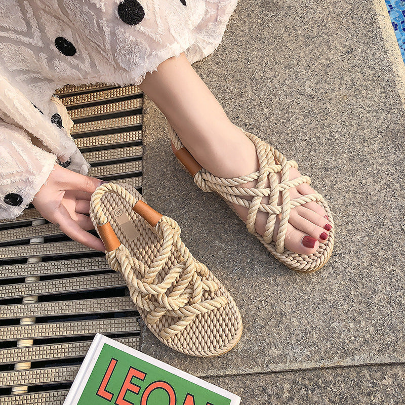 Mariel – Braided Rope Sandals