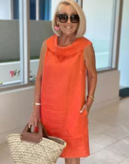 Greer – Draped Neck Shift Dress