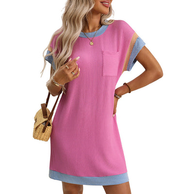 Gracelyn – Knit Pocket T-Shirt Dress